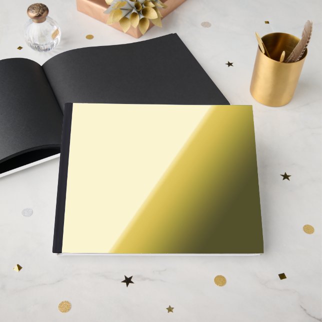Livre D'or Conception simple noire personnalisée Ajouter une  (Recto ouvert)
