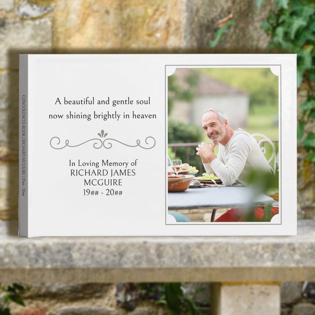 Livre D'or Condoléances de photo verticale en mémoire d'amour (Créateur téléchargé)