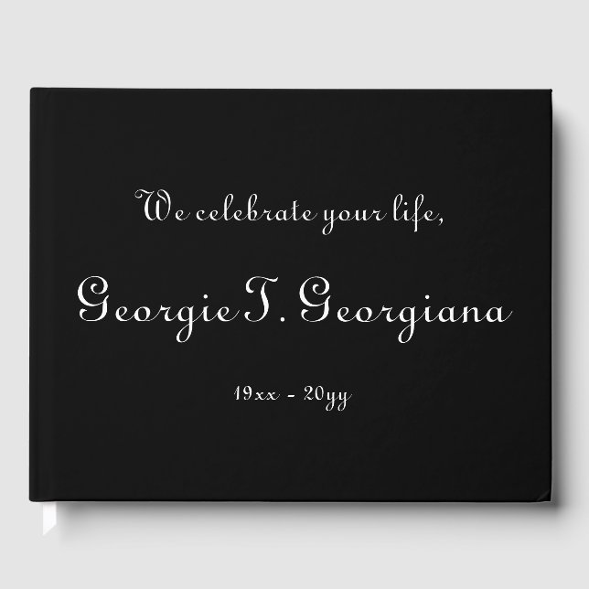 Livre d'or Condoléances minimes et élégantes (Recto)