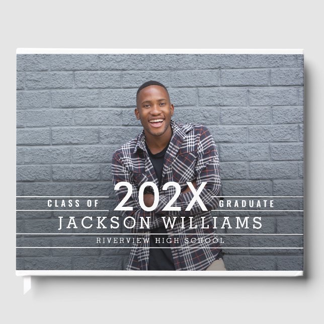 Livre D'or Cool Grids Graduation Party Guest Book (Recto)