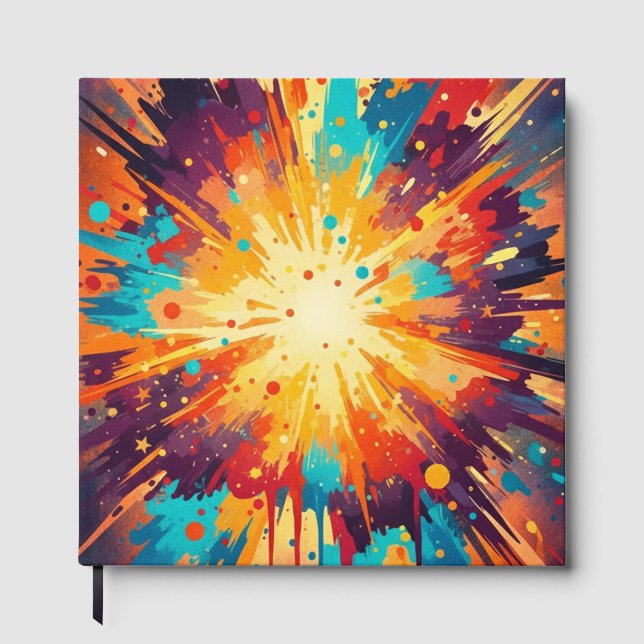 Livre D'or Cosmic Burst Abstract Splatter Art (Recto)