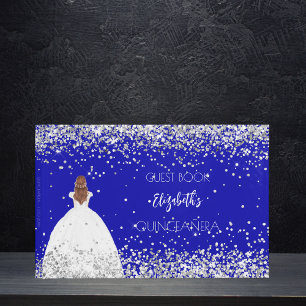 Livre D'or Costume bleu royal de Quinceanera confetti