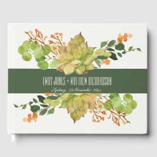 LIVRE D'OR COULEUR D'EAU DU JARDIN FLEURIER SUCCULTE CACTUS O