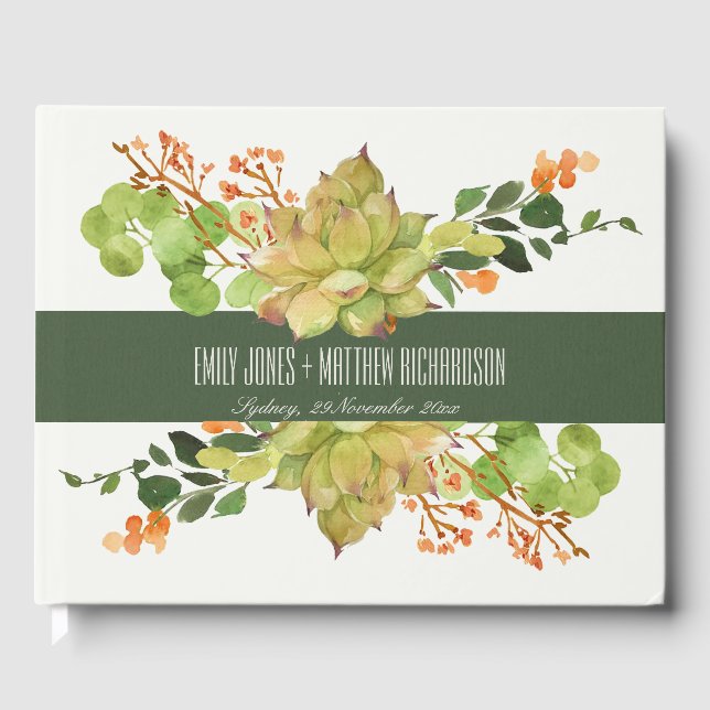 LIVRE D'OR COULEUR D'EAU DU JARDIN FLEURIER SUCCULTE CACTUS O (Recto)