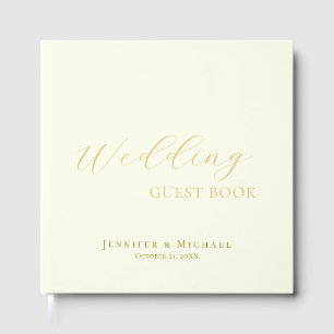 Livre D'or Couleur ivoire mariage simple minimaliste moderne 