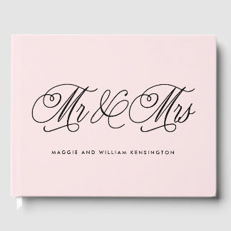 Livre D'or COULEUR MODIFIABLE M & Mme Elegant Mariage de scri