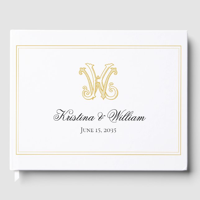 Livre D'or COULEURS MODIFIABLES KW Monogramme WK Monogramme L (Recto)