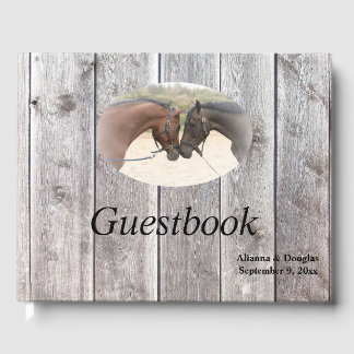 Livre D'or Country Hors Grey Barnboard Guestbook
