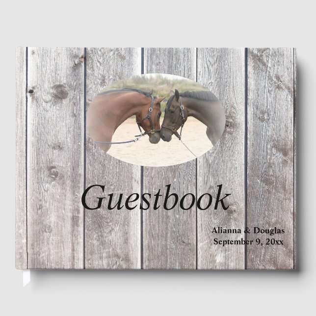 Livre D'or Country Hors Grey Barnboard Guestbook (Recto)