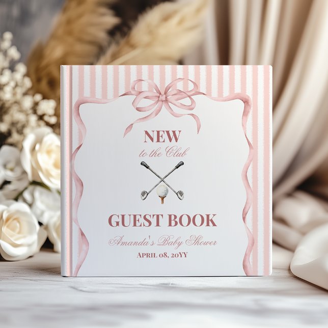 Livre D'or Country Pink Girl New to the Club Golf Baby Shower (Créateur téléchargé)