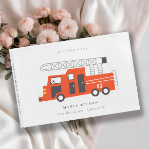 Livre D'or Coupable Red Firetruck Engine Enfants N'importe qu