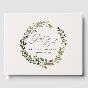 Livre D'or Couronne botanique élégant décor rustique moderne