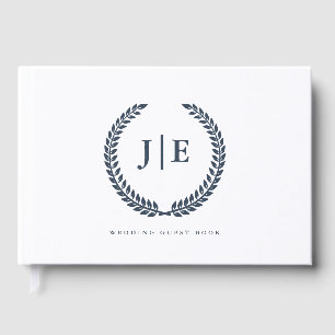 Livre D'or Couronne Monogramme Élégante et Chic Mariage