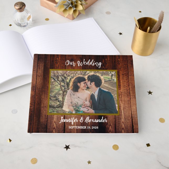 Livre D'or Create your own rustic photo country wedding  (Recto ouvert)