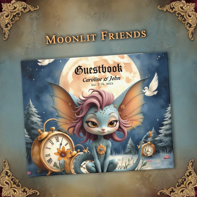 Livre D'or Créature de Fantaisie Mignonne au Clair de Lune (Créateur téléchargé)