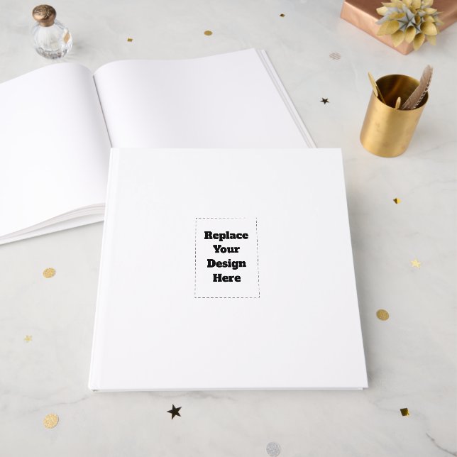 Livre D'or Créez votre propre blanc  (Recto ouvert)