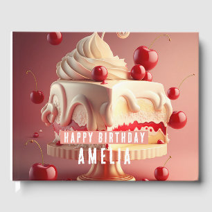 Livre D'or Crème cerise Gâteau d'anniversaire Anniversaire