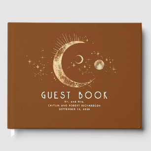 Livre D'or Crescent Moon Starry Nuit Mariage céleste