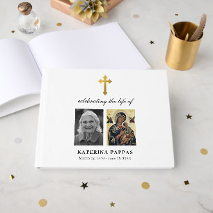 Livre D'or Croix funéraire grecque orthodoxe