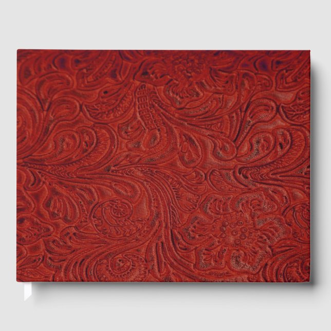 Livre D'or Cuir rouge rustique (Faux) (Recto)
