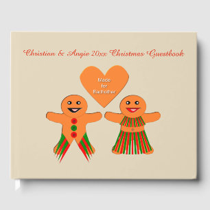 Livre D'or Cume Noël Gingerbread Couple Custom