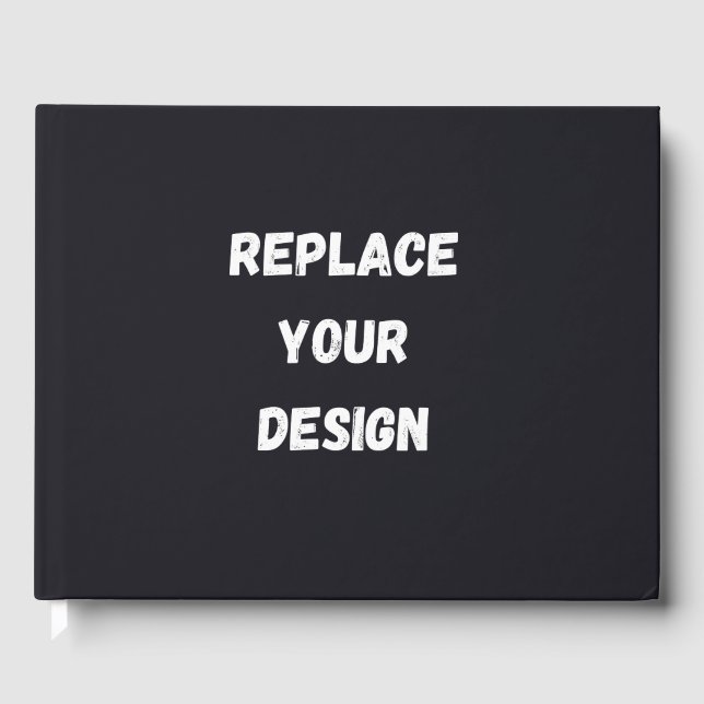 Livre D'or Custom black simple Design Add Photo or Text (Recto)