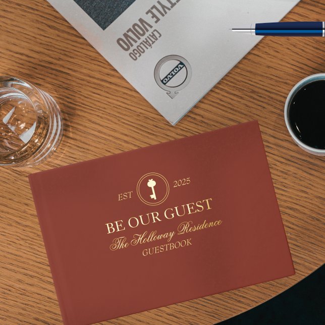 Livre D'or Custom Classic Soyez Notre Guest Book (Looking for the perfect gift for hostess in your life? What's better than a personalized guestbook?)