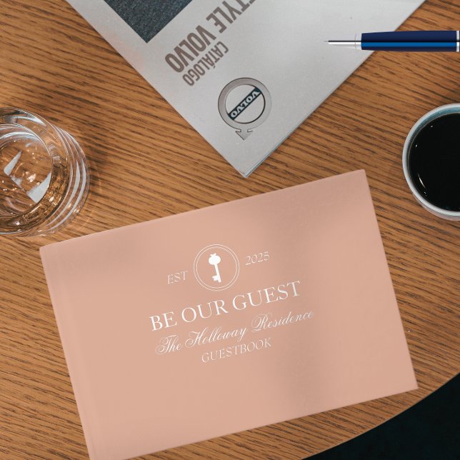 Livre D'or Custom Classic Soyez Notre Guest Book (Looking for the perfect gift for hostess in your life? What's better than a personalized guestbook?)