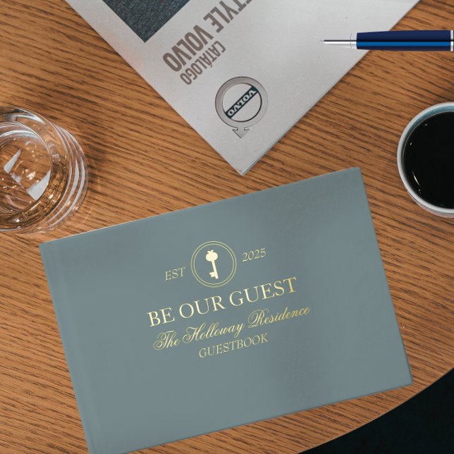 Livre D'or Custom Classic Soyez Notre Guest Book (Looking for the perfect gift for hostess in your life? What's better than a personalized guestbook?)