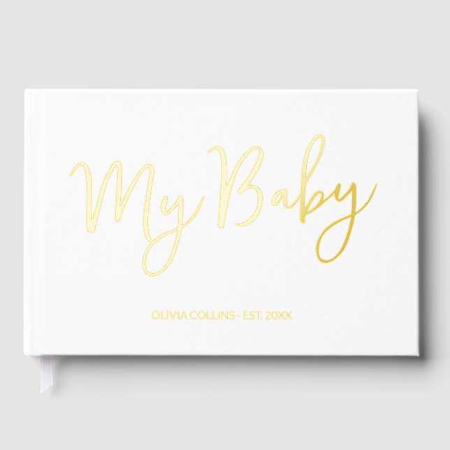 Livre D'or Custom Gold Foil My Baby Book Keepsaké for Mother (Recto)