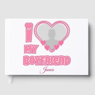 Livre D'or Custom I Love My Boyfriend - Ajouter photo et nom