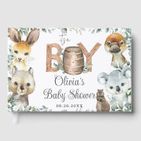 Cute Australian Animals Verdure Baby shower Garçon