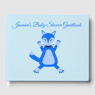 Livre D'or Cute Blue Baby Boy Fox Baby shower personnalisé