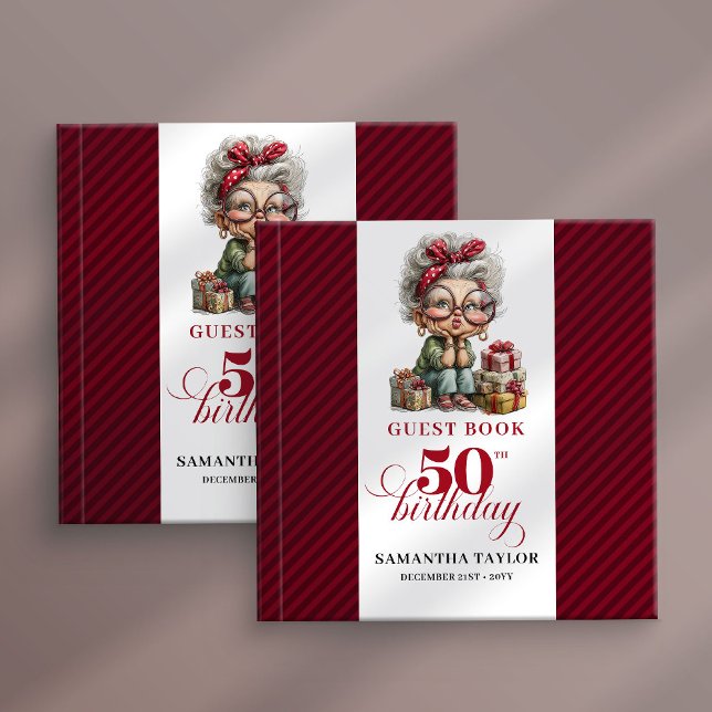 Livre D'or Cute Funny Lady 50th Birthday Cartoon Humor  (Cute Funny Lady 50th Birthday Cartoon Humor Guest Book

)