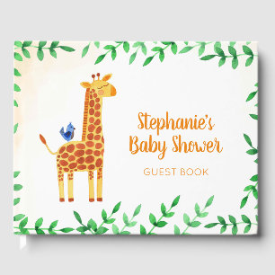 Livre D'or Cute Giraffe & Baby shower personnalisé