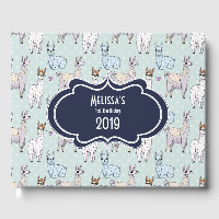 Cute Llama Motif Pois