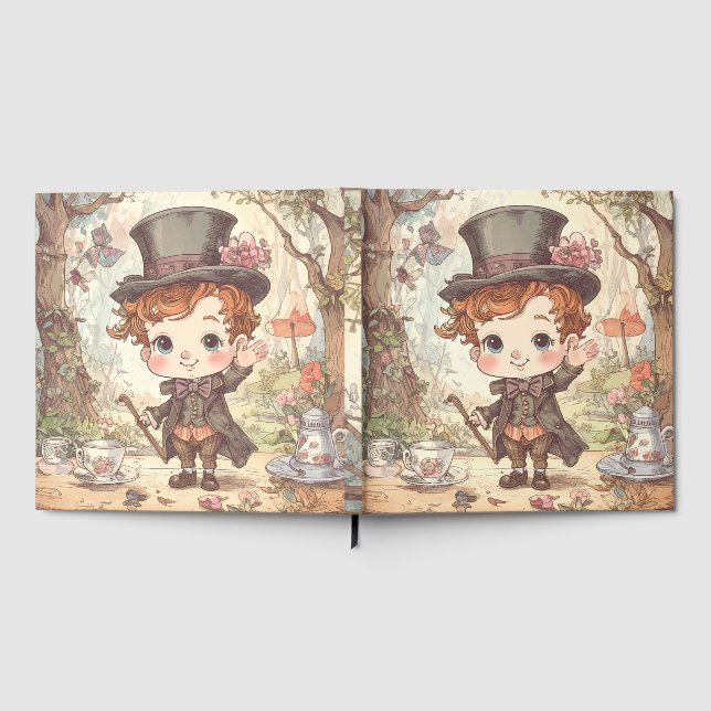 Livre D'or Cute Mad Hatter Whimsical Wonderland Woodland Art (Complet)
