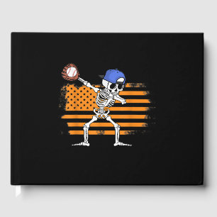 Livre D'or Dabbing Skeleton Baseball drôle Halloween