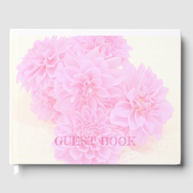 Livre D'or Dahlias En Rose Doux (Recto)