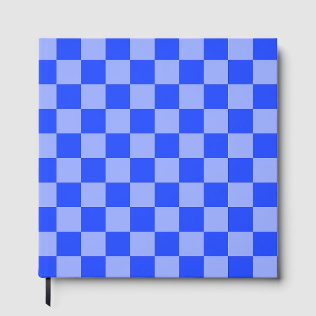 Livre D'or Damier Alterné Bleu et Violet Clair (Recto)