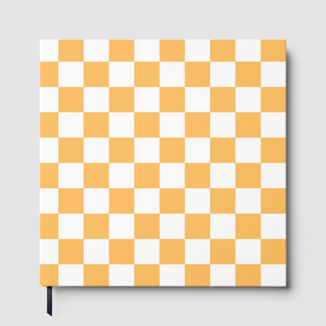 Livre D'or Damier visuel classique pêche (Recto)