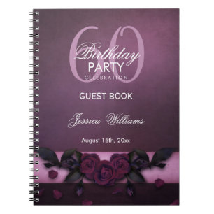 Livre d'or d'anniversaire Roses & Pétales Gothique