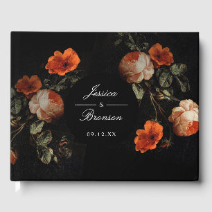 Livre D'or Dark Moody Romantic Floral Néerlandais Mariage