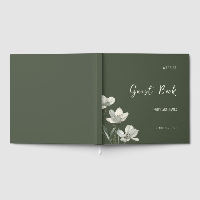 Livre D'or Dark Sage Green Botanical Wedding (Complet)
