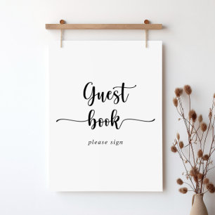 Livre d'or de calligraphie minimaliste