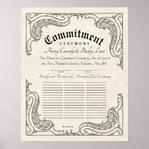 Livre d'or de cérémonie d'engagement et Certificat