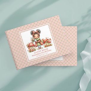 Livre d'or de Fée Magique Rose Fleurs pour Fille A