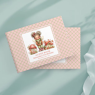 Livre d'or de fête d'anniversaire floral pastel de