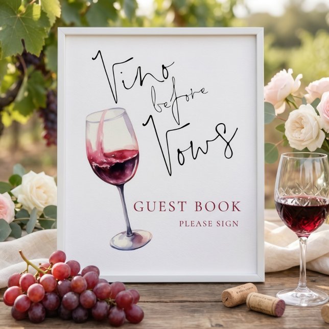 Livre d'or de Fête de Fiançailles Vino Before Vows (Créateur téléchargé)