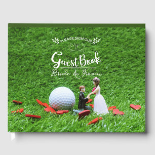 Livre d'or de golf avec balle de golf pour golfeur